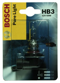 Лампа галогеновая Bosch Pure Light HB3, 1 987 301 062
