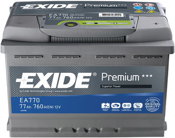 Аккумулятор Exide Premium 77 R+