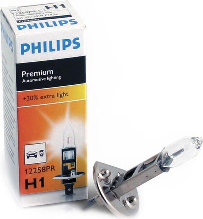 Лампа галогеновая Philips Premium H1, 12258PRC1