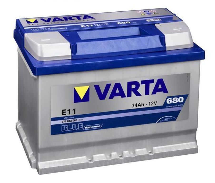 Аккумулятор Varta Blue Dynamic 74Ah 680A, R+ 574 012 068