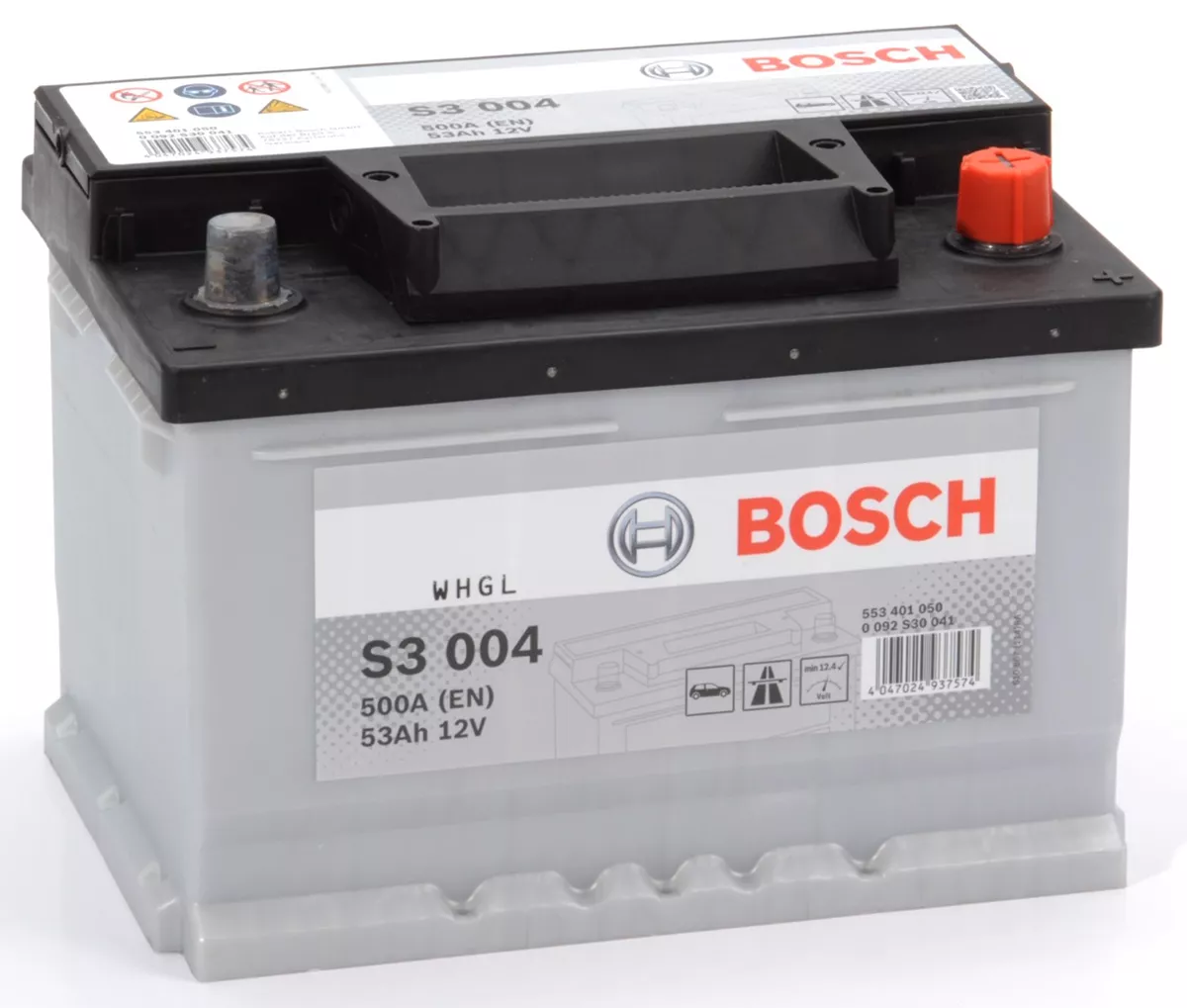 Аккумулятор Bosch S3 53A, R+ S3004